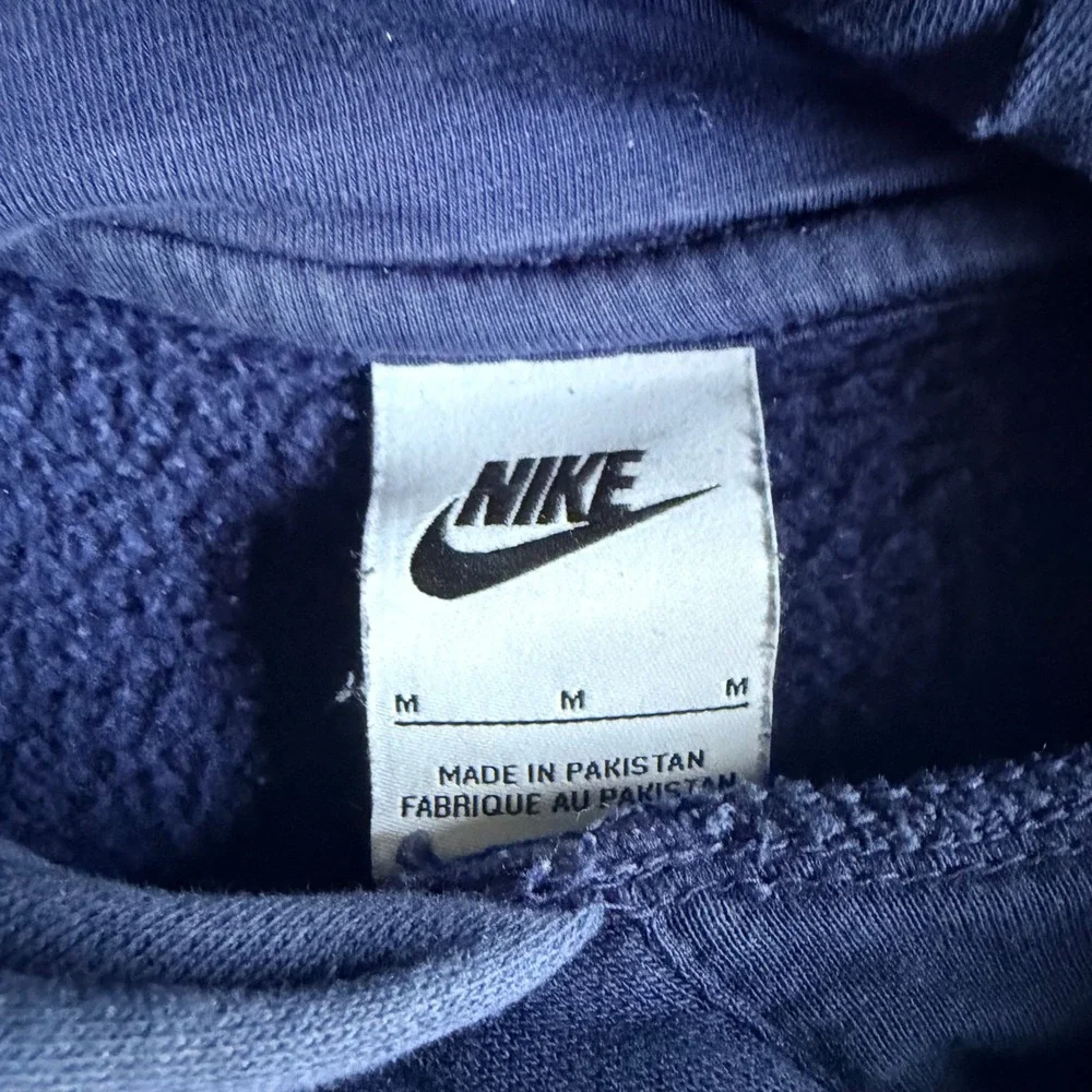 Nike Mens Sportswear Futura Logo Pullover Hoodie Royal Blue Fleece Sweatshirt M